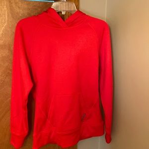 Rebook Velour Fleece Hoodie, Women’s Medium, Glow Red